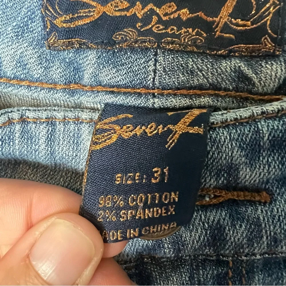 Seven7 - Women's Vintage SexyFlare Wide Leg Jeans Mid Rise‎ - Sz. 31